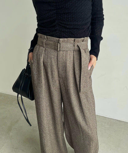 【CAPRICIEUX LE'MAGE】腰帶套裝斑點休閒褲