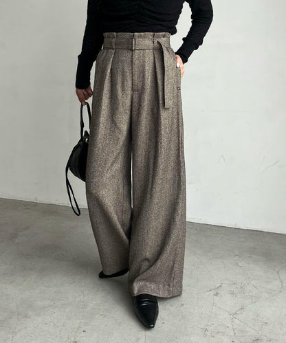 【CAPRICIEUX LE'MAGE】腰帶套裝斑點休閒褲