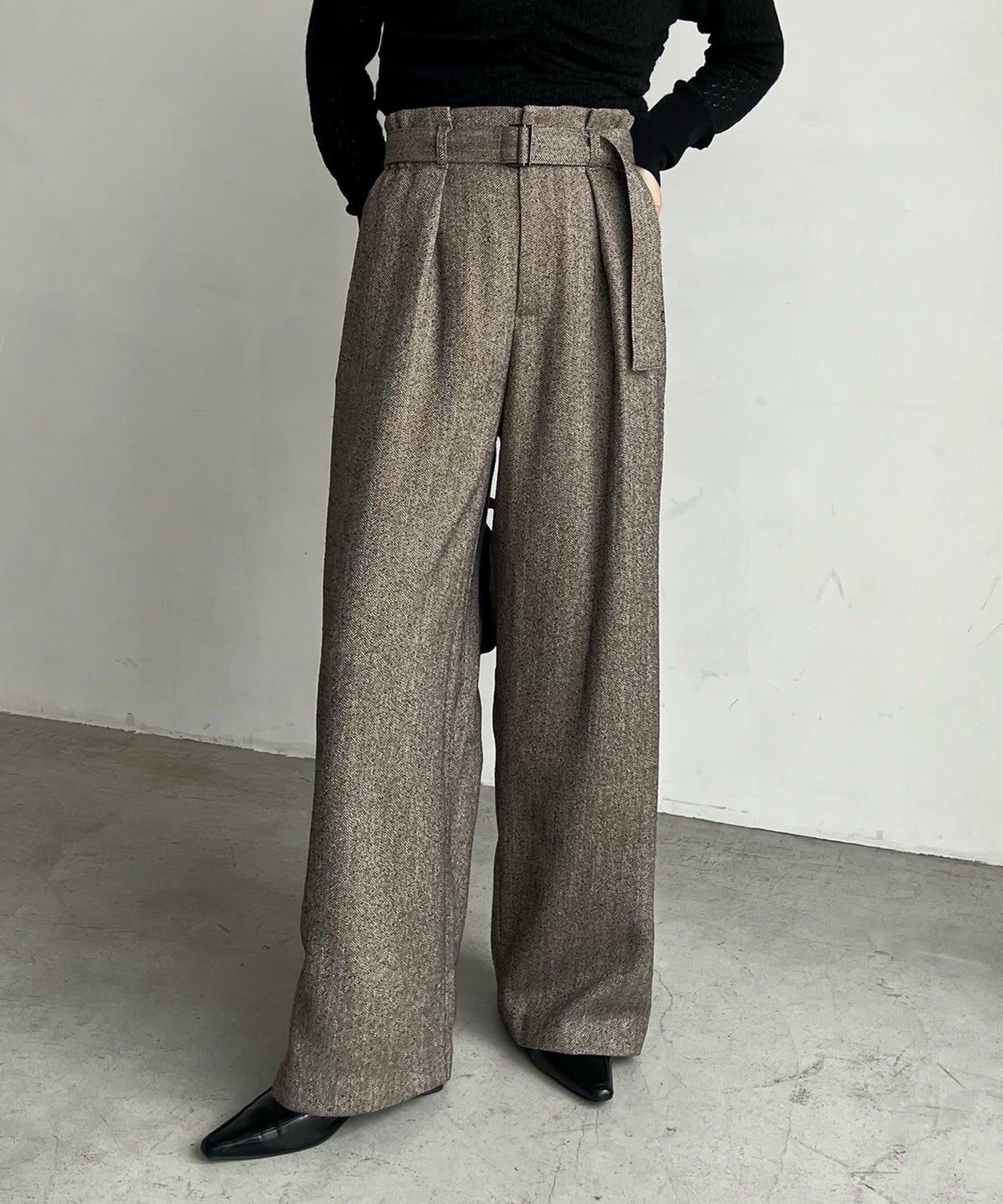 【CAPRICIEUX LE'MAGE】腰帶套裝斑點休閒褲