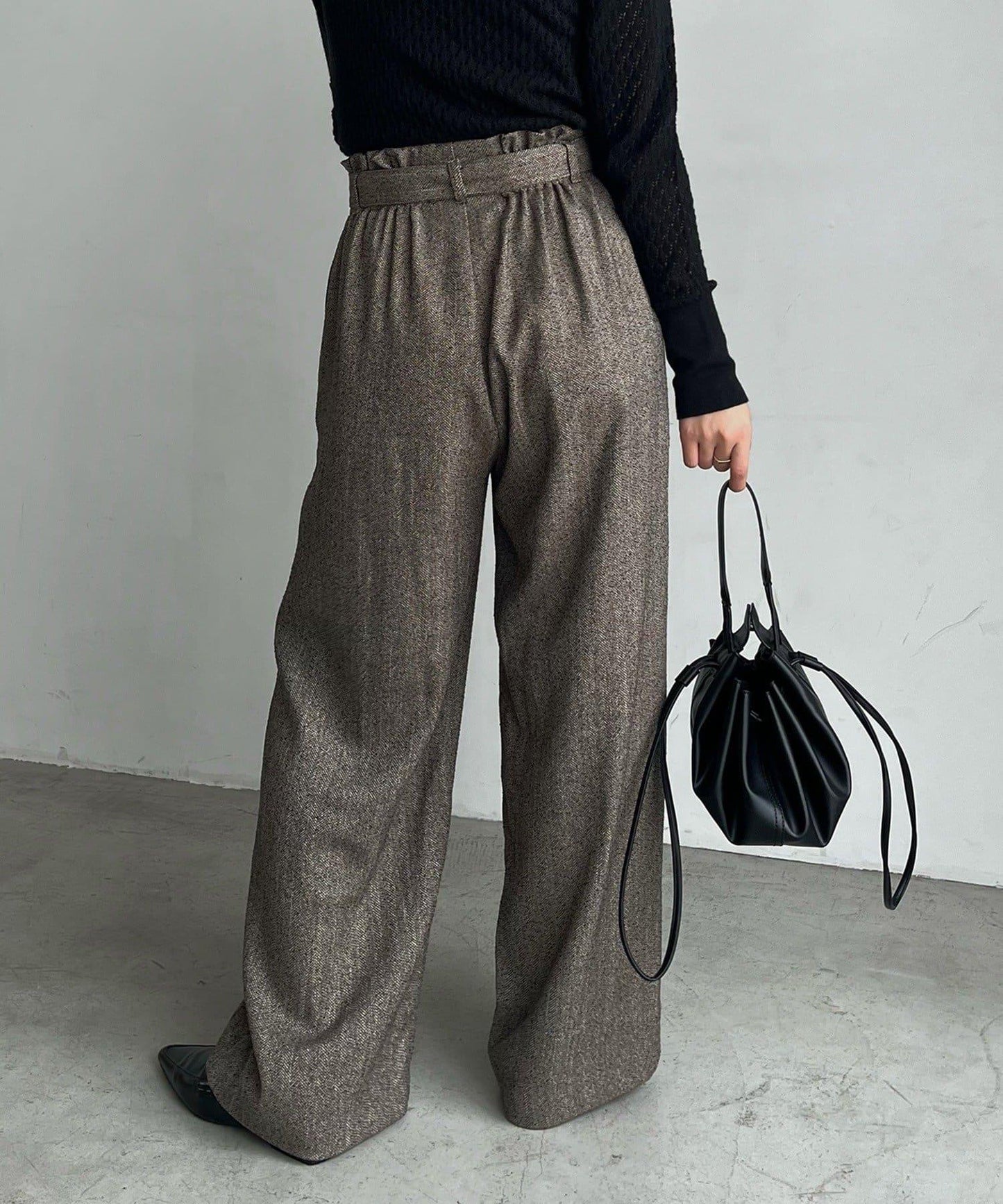 【CAPRICIEUX LE'MAGE】腰帶套裝斑點休閒褲