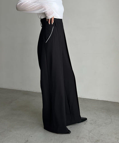 〈C.L〉剪裁高腰長褲