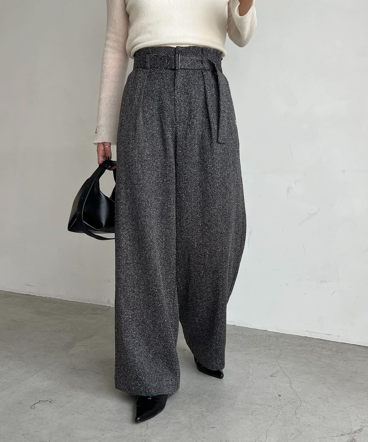 【CAPRICIEUX LE'MAGE】腰帶套裝斑點休閒褲