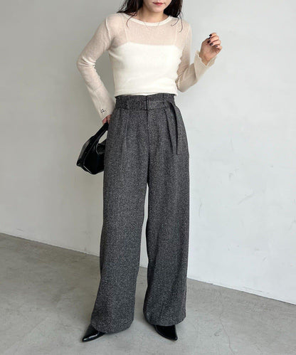 【CAPRICIEUX LE'MAGE】腰帶套裝斑點休閒褲