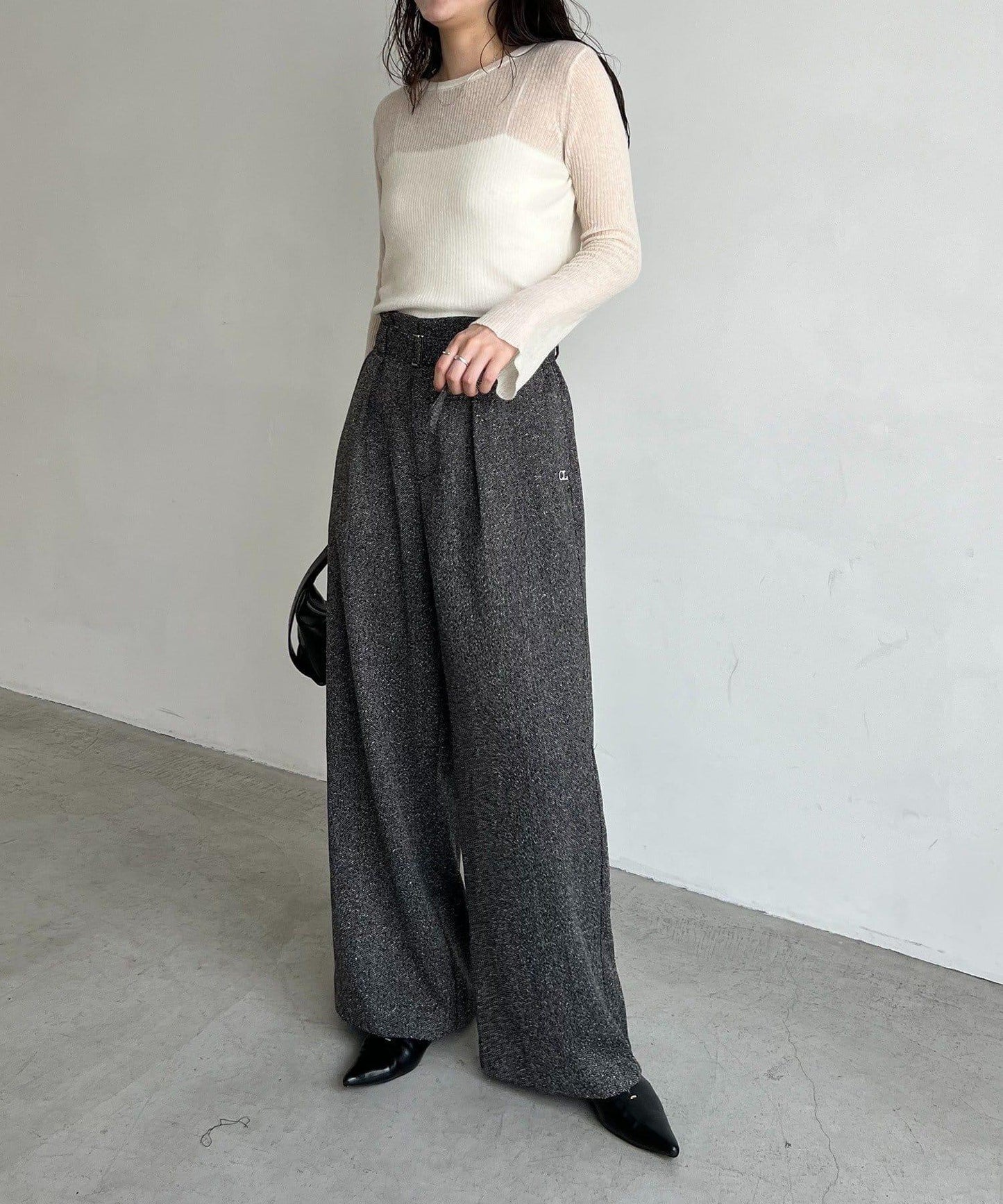 【CAPRICIEUX LE'MAGE】腰帶套裝斑點休閒褲