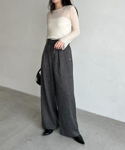 【CAPRICIEUX LE'MAGE】腰帶套裝斑點休閒褲