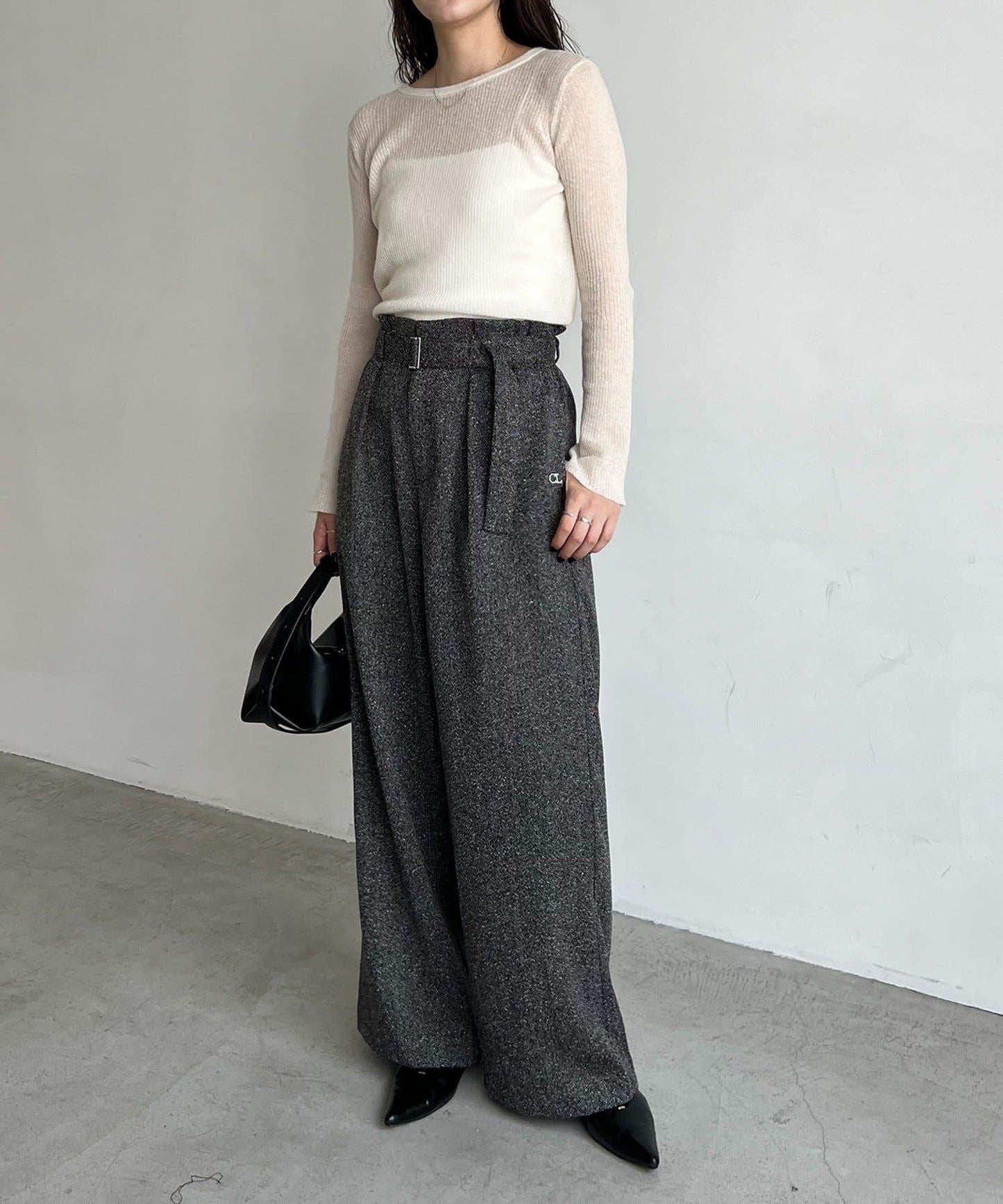 【CAPRICIEUX LE'MAGE】腰帶套裝斑點休閒褲