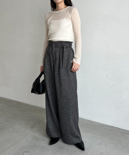 【CAPRICIEUX LE'MAGE】腰帶套裝斑點休閒褲