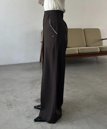 〈C.L〉剪裁高腰長褲