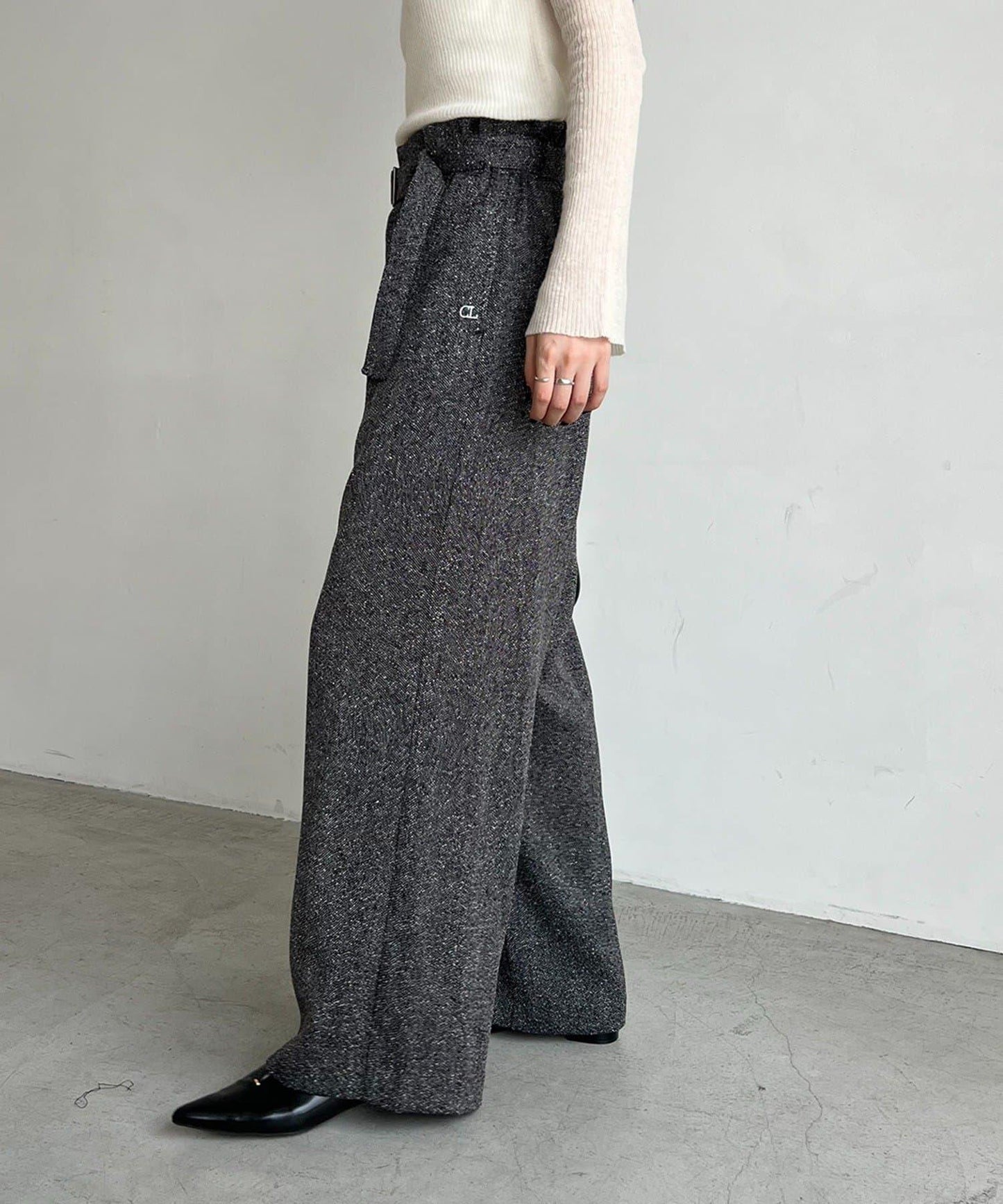 【CAPRICIEUX LE'MAGE】腰帶套裝斑點休閒褲