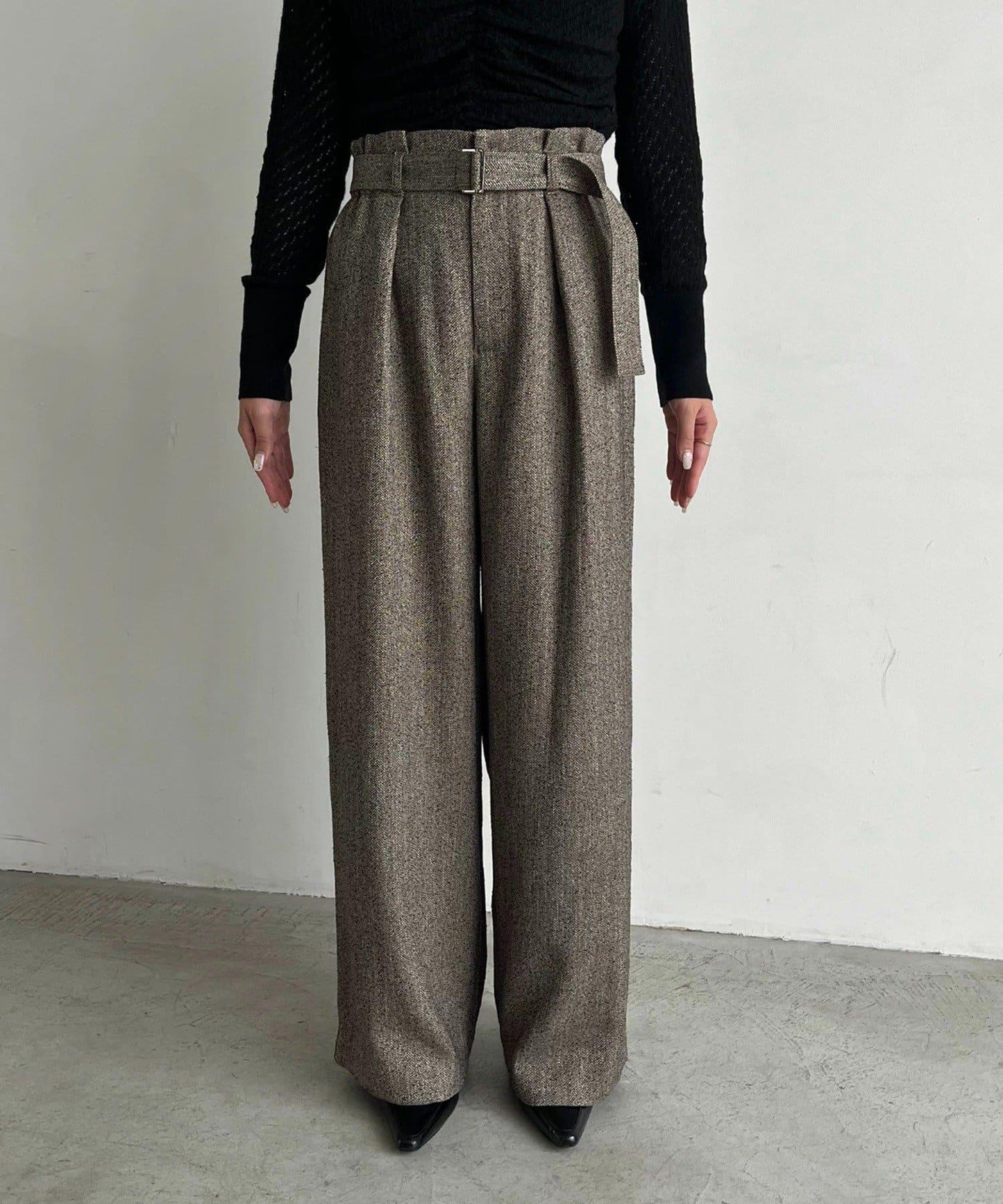 【CAPRICIEUX LE'MAGE】腰帶套裝斑點休閒褲