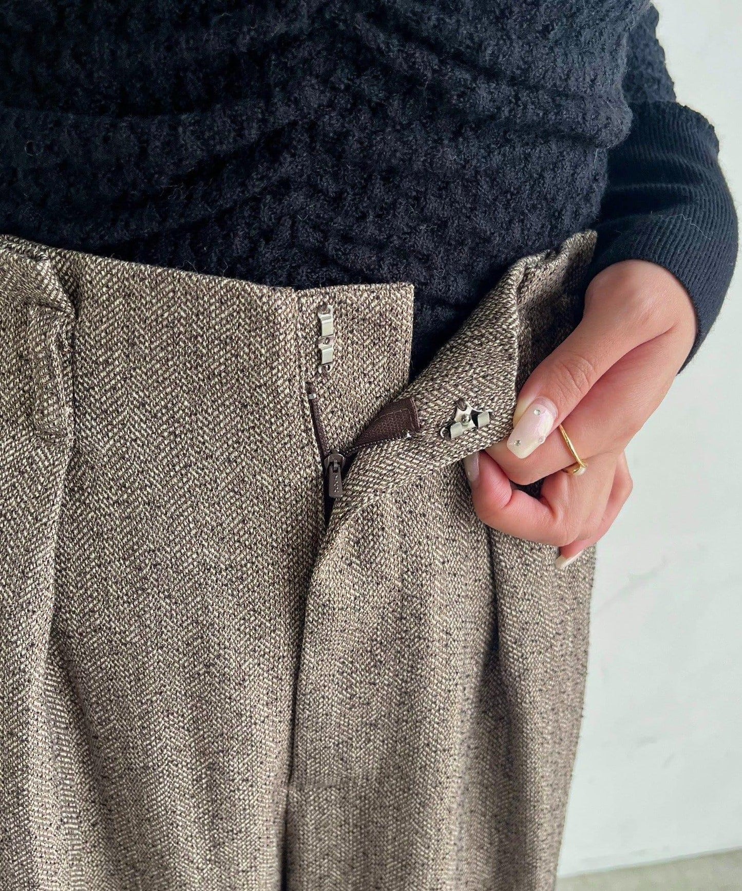 【CAPRICIEUX LE'MAGE】腰帶套裝斑點休閒褲