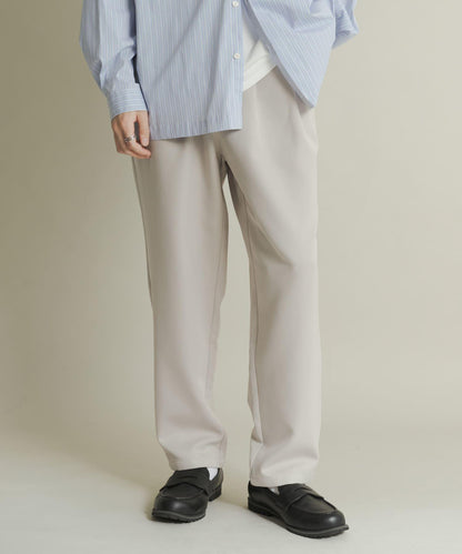 羊毛感雙褶錐形褲