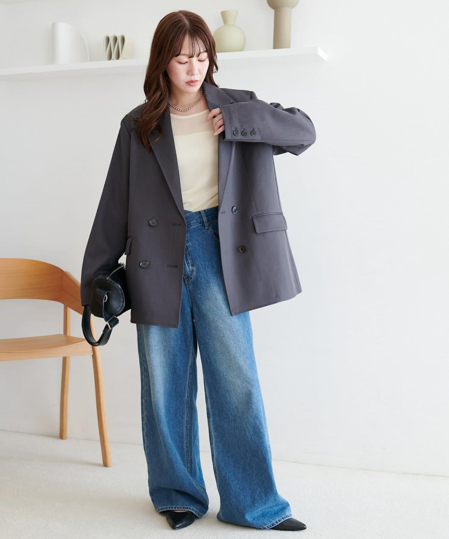 【Discoat】雙排扣西裝外套