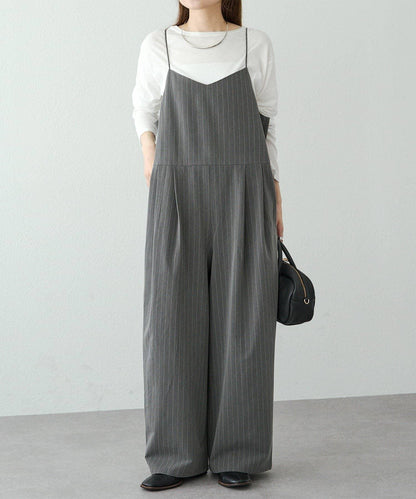 【套裝可搭配】雙褶彈力揹帶褲