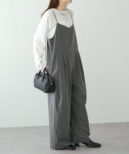 【套裝可搭配】雙褶彈力揹帶褲