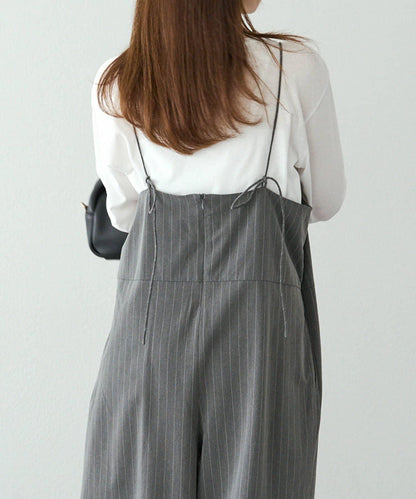 【套裝可搭配】雙褶彈力揹帶褲