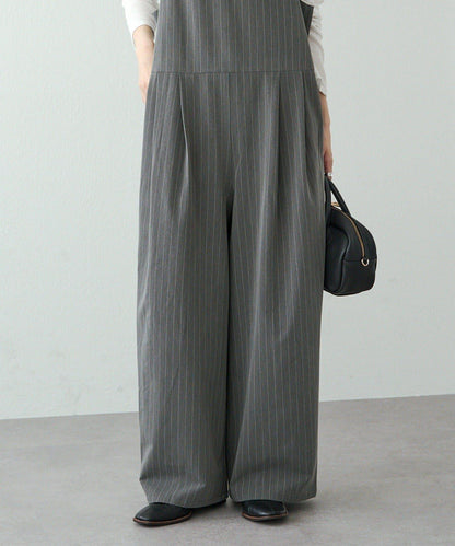 【套裝可搭配】雙褶彈力揹帶褲