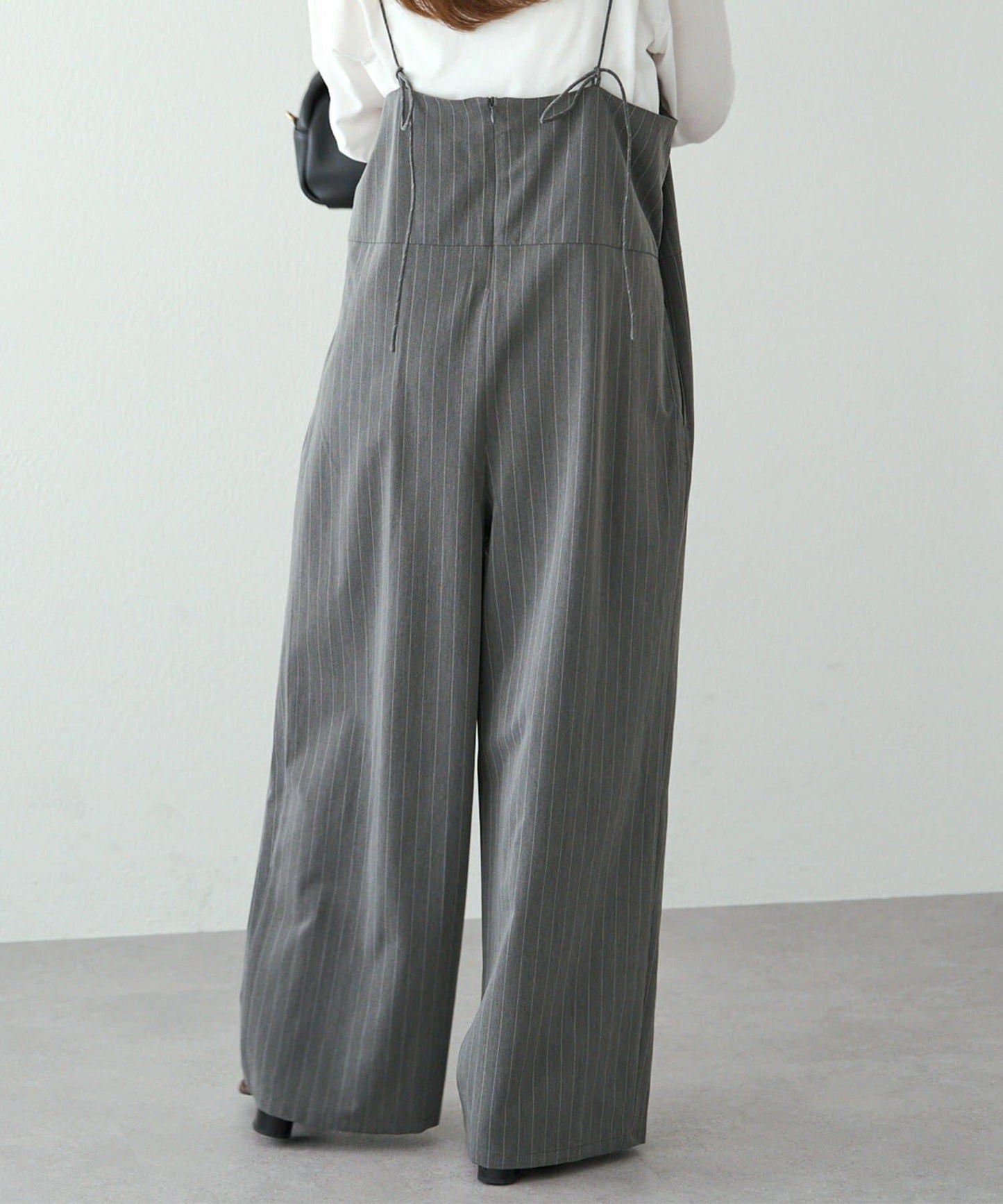 【套裝可搭配】雙褶彈力揹帶褲