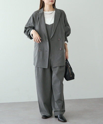 【套裝可搭配】雙褶彈力揹帶褲