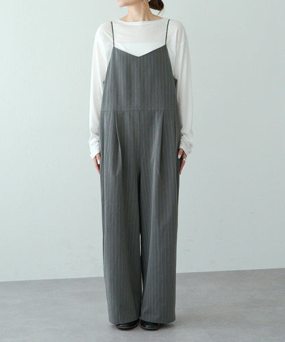 【套裝可搭配】雙褶彈力揹帶褲