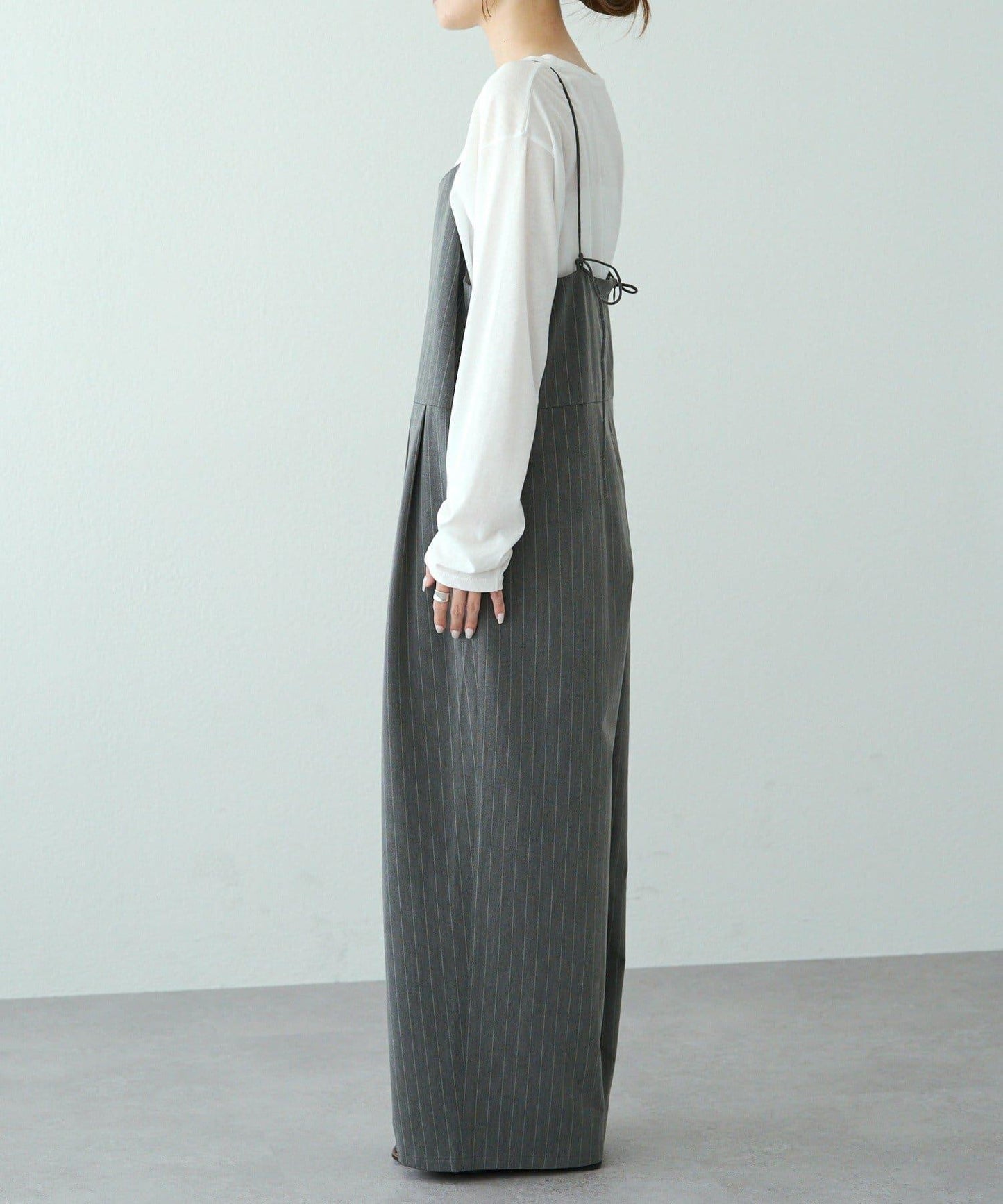 【套裝可搭配】雙褶彈力揹帶褲