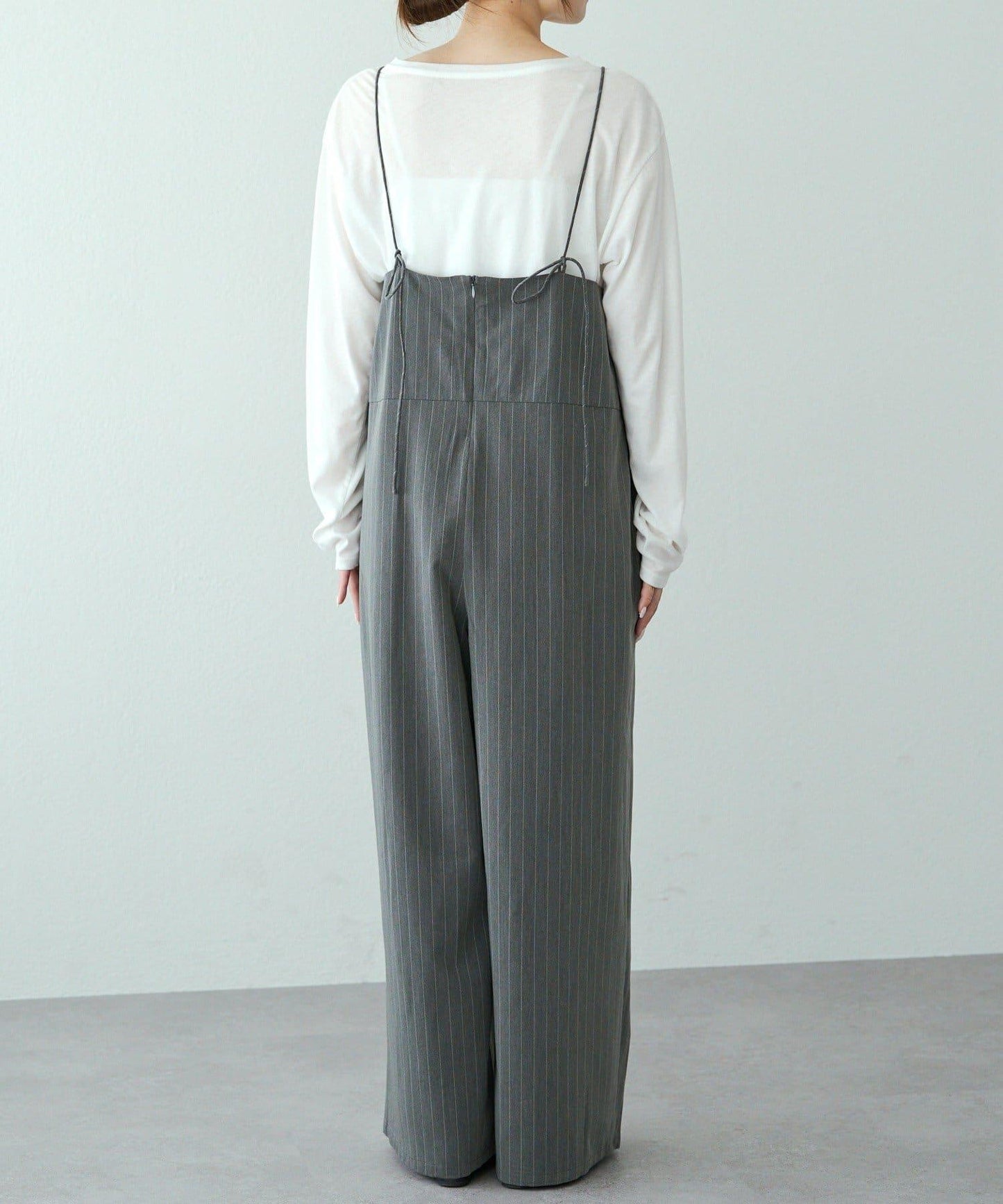 【套裝可搭配】雙褶彈力揹帶褲