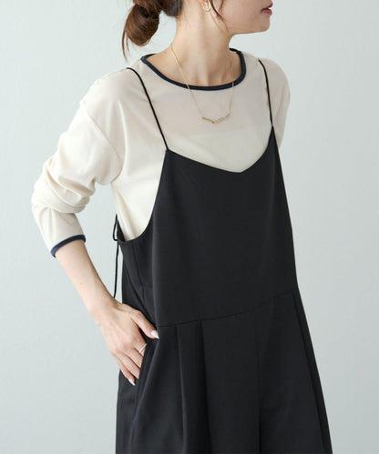 【套裝可搭配】雙褶彈力揹帶褲