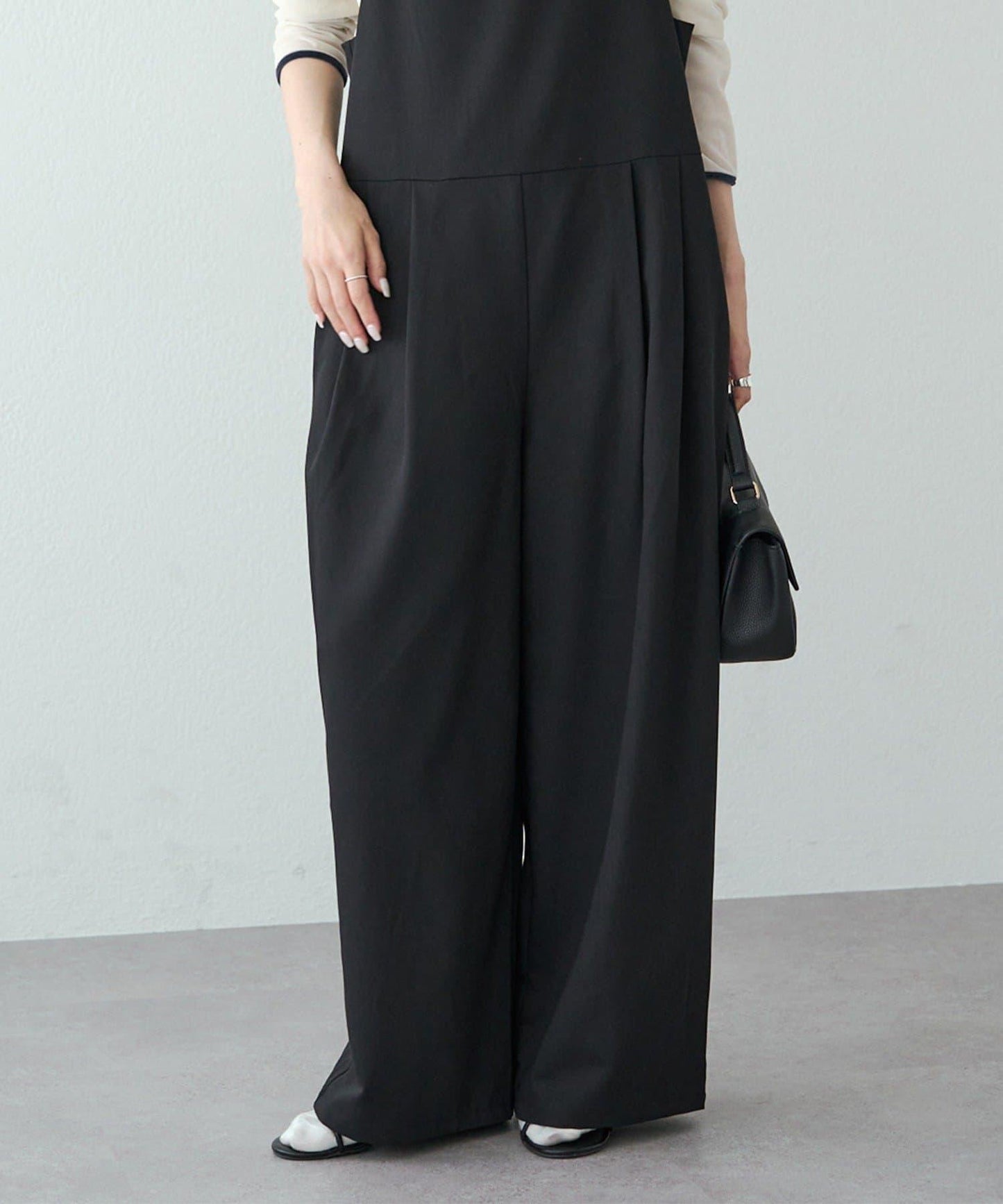 【套裝可搭配】雙褶彈力揹帶褲