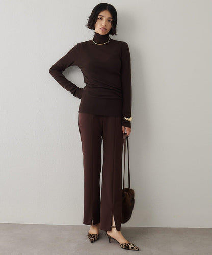 羊毛混紡高領套頭衫