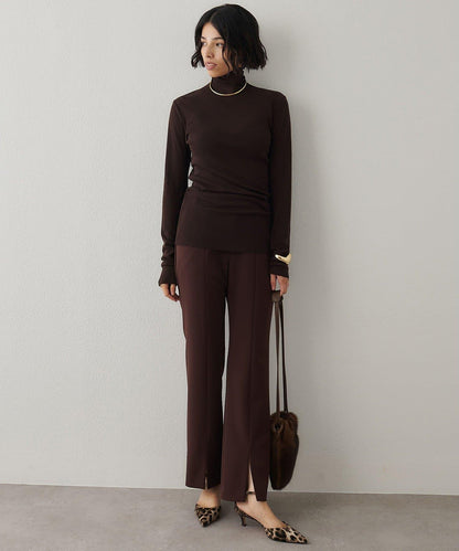 羊毛混紡高領套頭衫