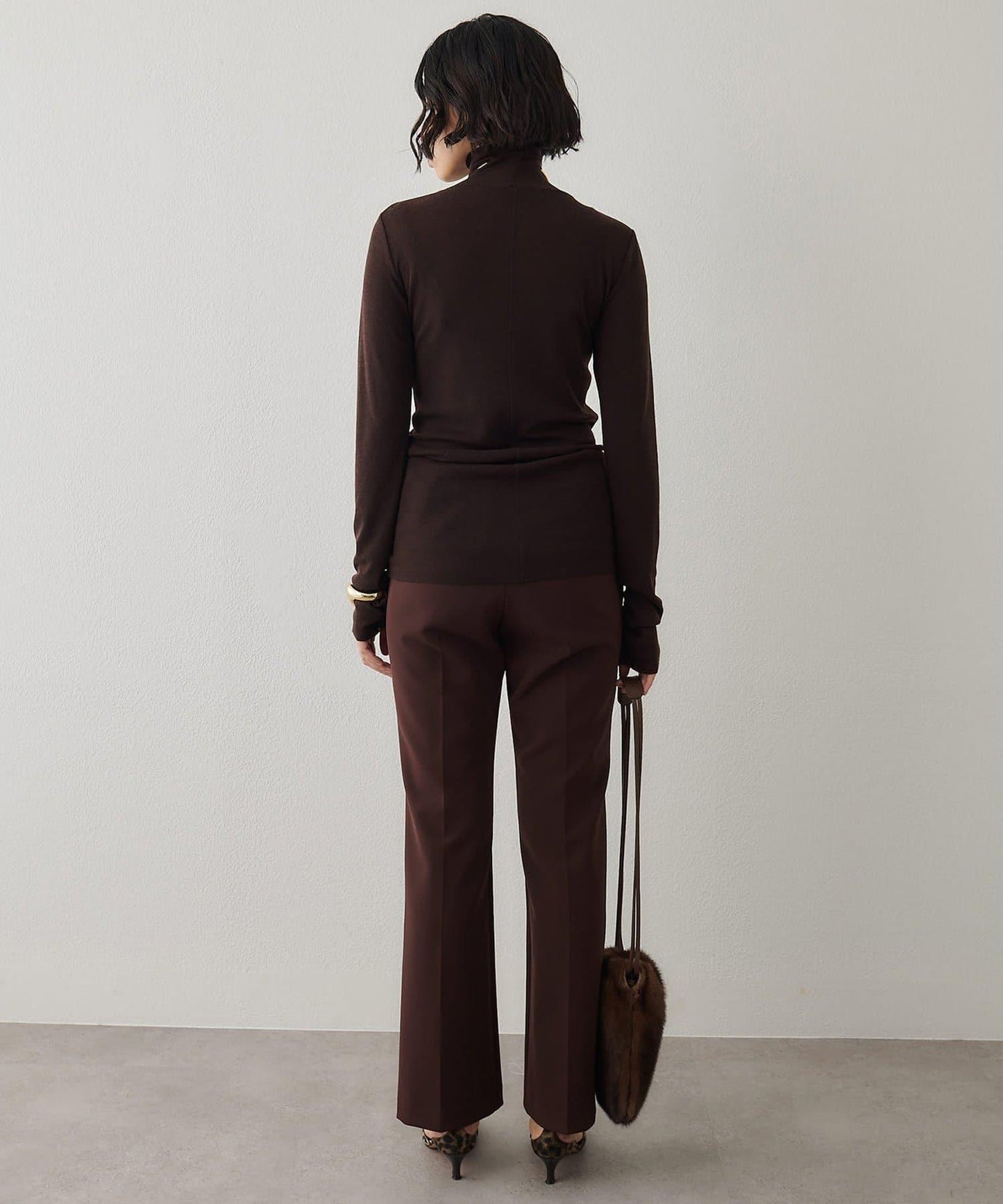 羊毛混紡高領套頭衫