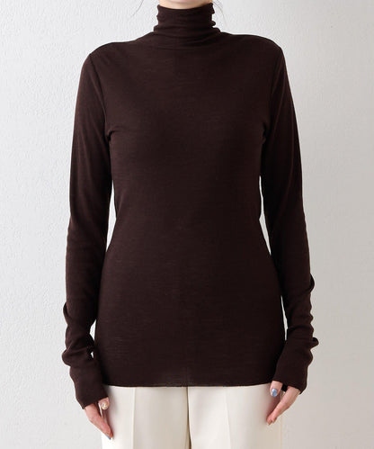 羊毛混紡高領套頭衫
