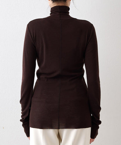 羊毛混紡高領套頭衫