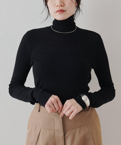 羊毛混紡高領套頭衫