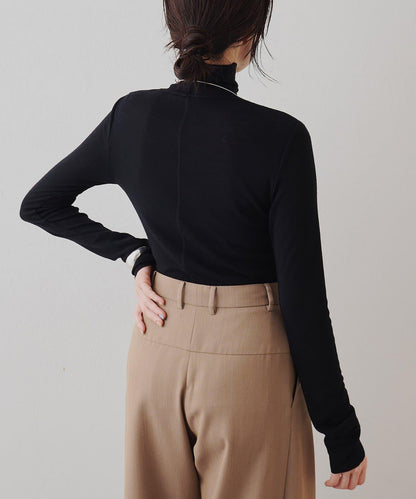 羊毛混紡高領套頭衫