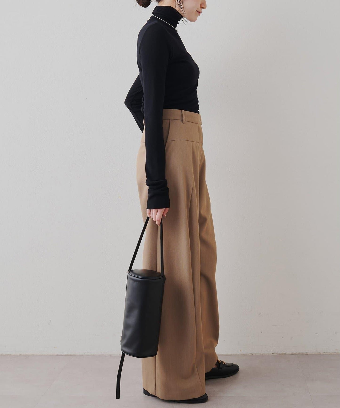 羊毛混紡高領套頭衫