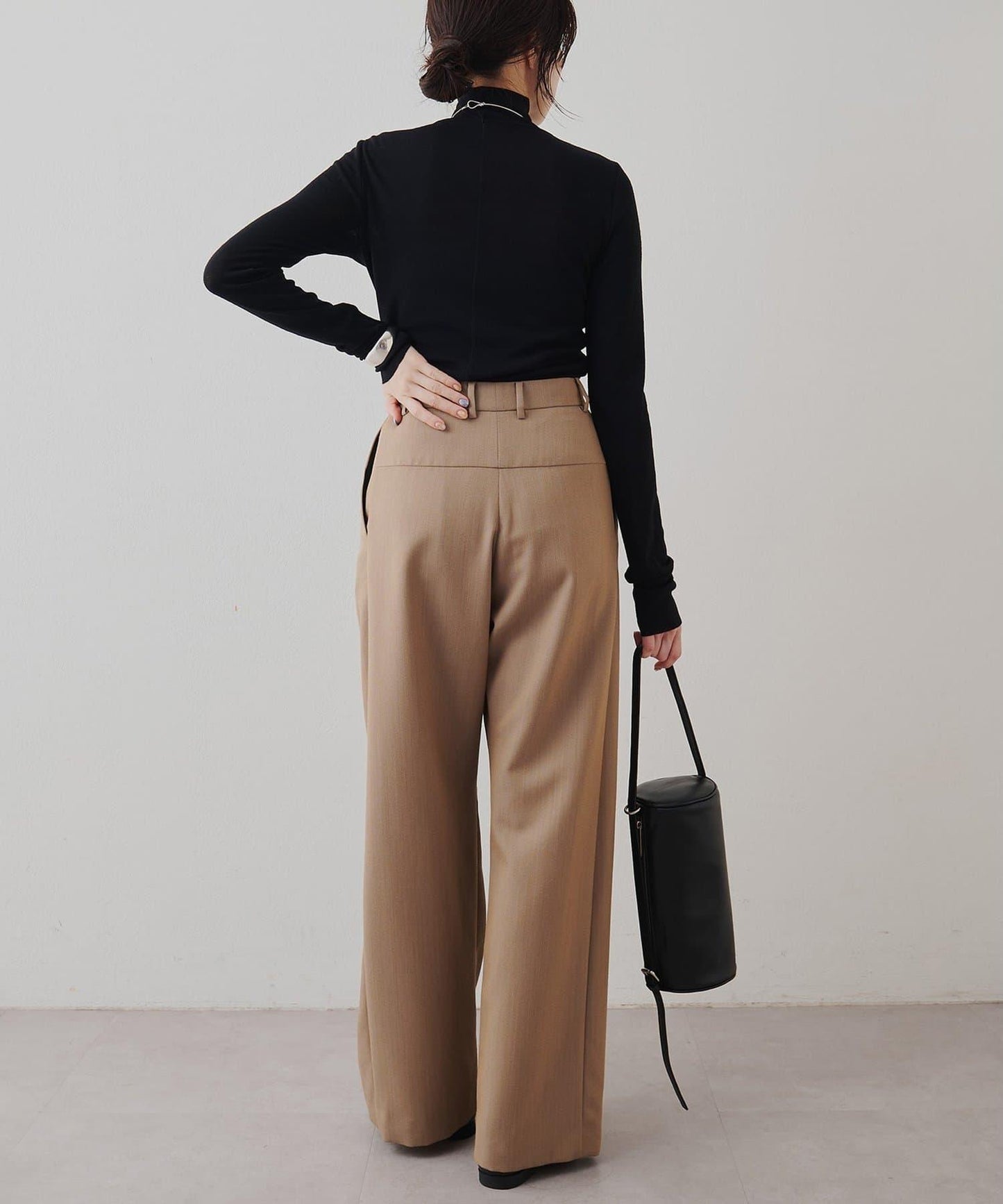 羊毛混紡高領套頭衫