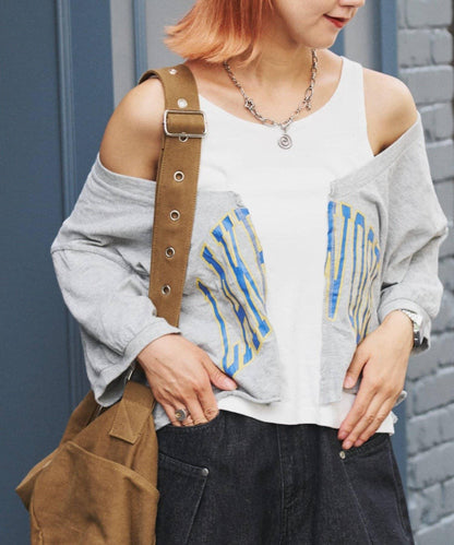 etsinta改良款一字肩五分袖T恤