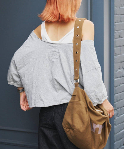 etsinta改良款一字肩五分袖T恤