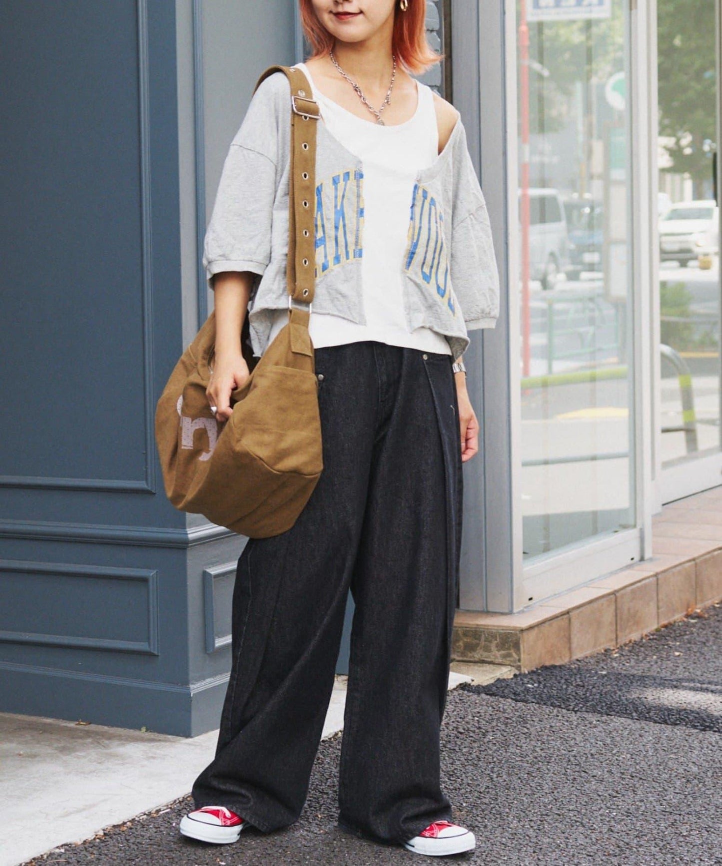 etsinta改良款一字肩五分袖T恤