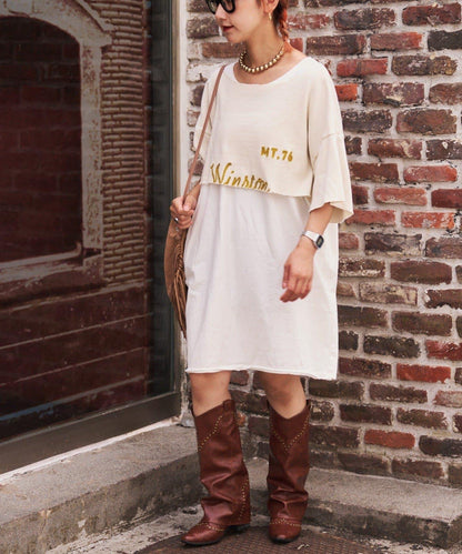 etsinta寬鬆背心套裝短款T恤