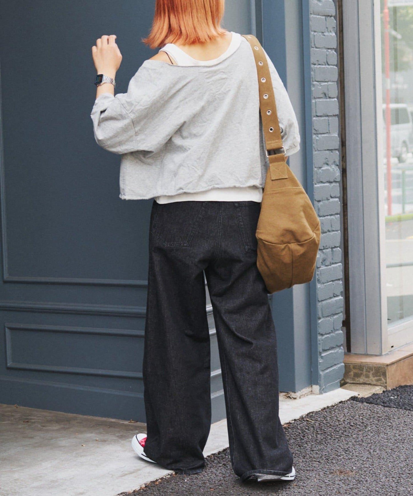 etsinta改良款一字肩五分袖T恤