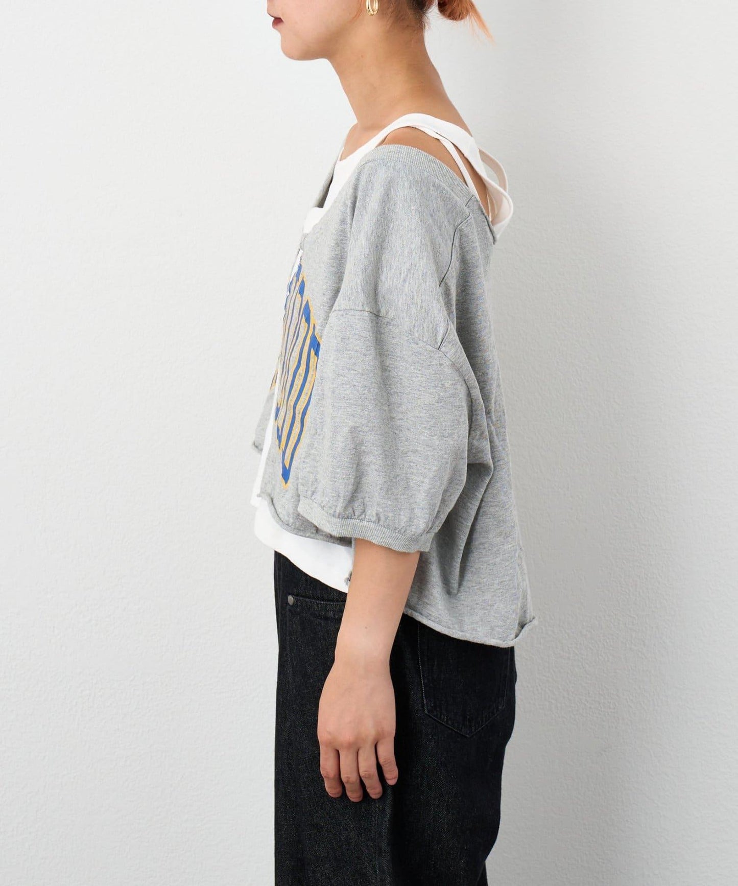 etsinta改良款一字肩五分袖T恤