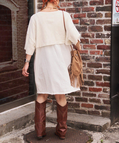 etsinta寬鬆背心套裝短款T恤