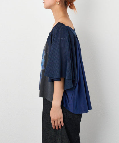 etsinta改良款網紗喇叭袖T恤