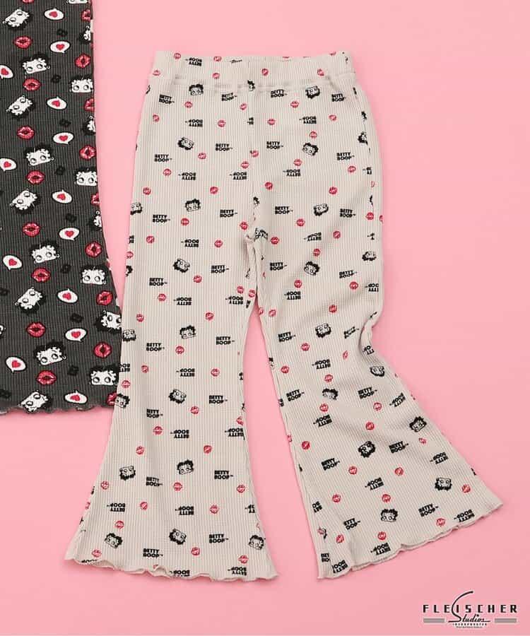 【Betty BoopTM】華夫格喇叭褲