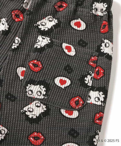 【Betty BoopTM】華夫格喇叭褲