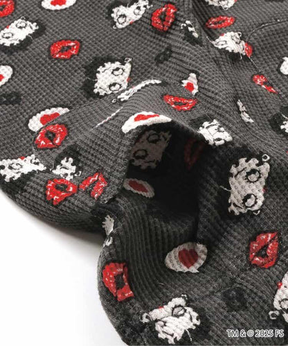 【Betty BoopTM】華夫格喇叭褲