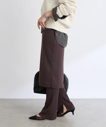 【時尚單品】拼接半身裙針織褲/預計10月下旬發貨