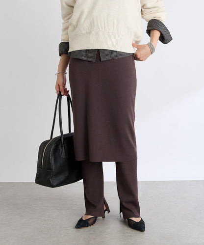 【時尚單品】拼接半身裙針織褲/預計10月下旬發貨